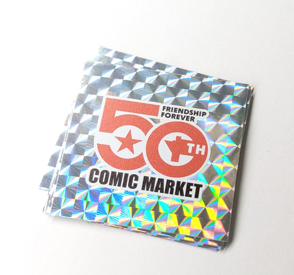 コミックマーケット50周年記念 ホログラムシール 約5cm（2枚目）